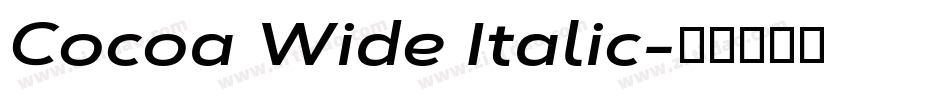 Cocoa Wide Italic字体转换
